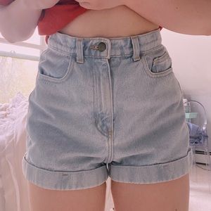 american apparel HR mom shorts